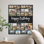 誕生日パーソナライズされた24フォトコラージュ ポスター<br><div class="desc">独自の24フォトパーソナライズされたコラージュを誕生日用に作成</div>