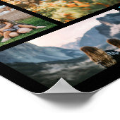 誕生日パーソナライズされた24フォトコラージュ ポスター (角)