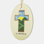 誕生日パーソナライズされた セラミックオーナメント (左)