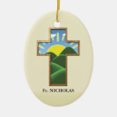 誕生日パーソナライズされた セラミックオーナメント (正面)