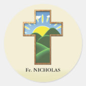 誕生日パーソナライズされた ラウンドシール (正面)