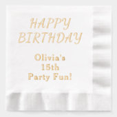 誕生日パーティおもしろいの年齢 箔ナプキン (正面)