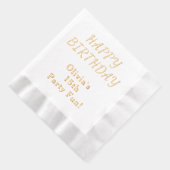 誕生日パーティおもしろいの年齢 箔ナプキン (右)