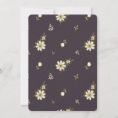 誕生日パーティかわいらし素朴フローラ 招待状 (裏面)