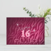 誕生日パーティきらきら光るーへの招待を含むsweet sixteen 招待状 (スタンド正面)