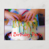 誕生日パーティの招待状テンプレート インビテーションポストカード (正面)