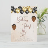誕生日パーティの招待状 招待状 (スタンド正面)