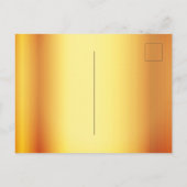 誕生日パーティの金ゴールドエレガントの招待 ポストカード (裏面)