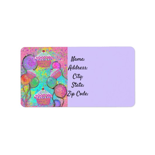 誕生日パーティアート ラベル (正面)