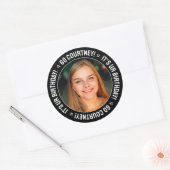 誕生日パーティカスタムーの写真と文字パーソナライズされた ラウンドシール (封筒)