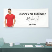 誕生日パーティカスタムーの写真ガイモダンおもしろい 横断幕 (トレードショー)