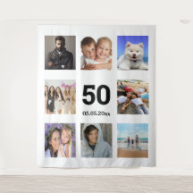 誕生日パーティカスタムーの写真コラージュの白人