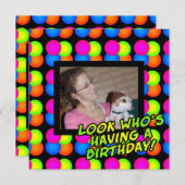 誕生日パーティカスタムー写真招待状 招待状 (正面/裏面)