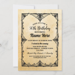 誕生日パーティゴシックフレーム招待状ハロウィーン 招待状