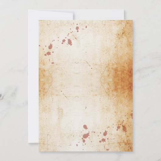 誕生日パーティゴシックフレーム招待状ハロウィーン 招待状 (裏面)