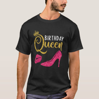 誕生日パーティスクワッドハイヒール女性少女誕生 Tシャツ