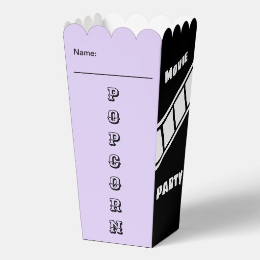 誕生日パーティスナック映画ナイトポップコーンスタイリッシュ フェイバーボックス (裏面)