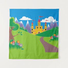 誕生日パーティセルフィー写真プリンセスナイト タペストリー