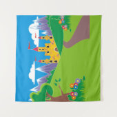 誕生日パーティセルフィー写真プリンセスナイト タペストリー (正面)