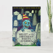 誕生日パーティゾンビーズカードの夜 カード (正面)