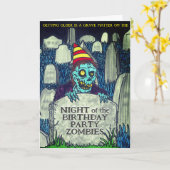 誕生日パーティゾンビーズカードの夜 カード (黄色い花)