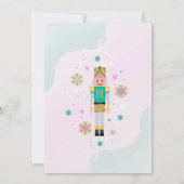 誕生日パーティナツクラッカートオイクリスマスのピンクミント 招待状 (裏面)