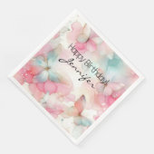 誕生日パーティバタフライペーパーナプキン (コーナー)