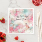 誕生日パーティバタフライペーパーナプキン (インサイチュ)
