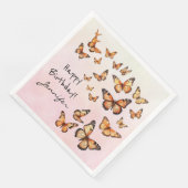 誕生日パーティバタフライペーパーナプキン (コーナー)