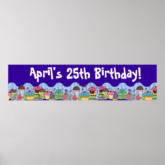 誕生日パーティバナー ポスター (正面)
