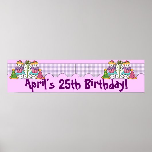 誕生日パーティバナー ポスター (正面)