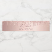 誕生日パーティバラ金ゴールドグリッタードライブ名 ペットボトルラベル (シングルラベル)