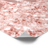 誕生日パーティバラ金ゴールドグリッタードライブ名 ポスター (角)