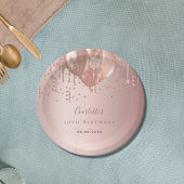 誕生日パーティバラ金ゴールドバルーン名 ペーパープレート