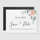 誕生日パーティバラ金ゴールドフローラ保存日付 (正面/裏面)