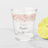 誕生日パーティバラ金ゴールド紙吹雪名 ショットグラス (正面)