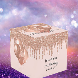 誕生日パーティバラ金ゴールド赤面グリッターバルーン フェイバーボックス