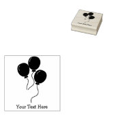 誕生日パーティバルーンカスタム文字 ラバースタンプ (押印)