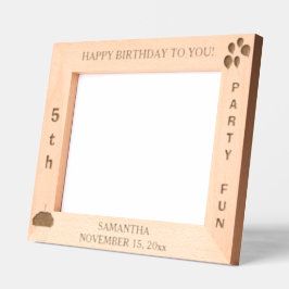 誕生日パーティバルーンカップケーキ10 x 8写真 レーザー彫刻フレーム