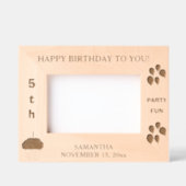 誕生日パーティバルーンカップケーキ6 x 4, 7 x 5写真 レーザー彫刻フレーム (正面)