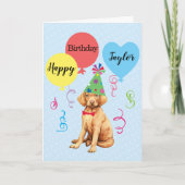 誕生日パーティバルーンVizslaカード カード (正面)