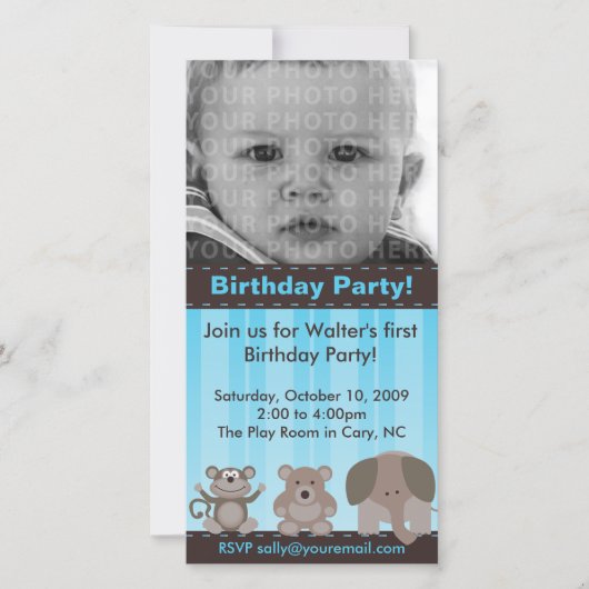 誕生日パーティフォトカード (正面)