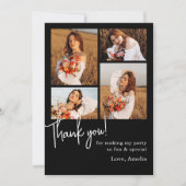 誕生日パーティフォトコラージュ サンキューカード (正面)