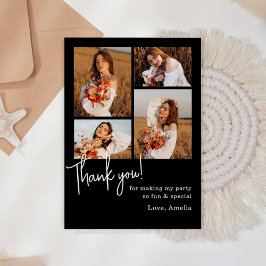 誕生日パーティフォトコラージュ サンキューカード