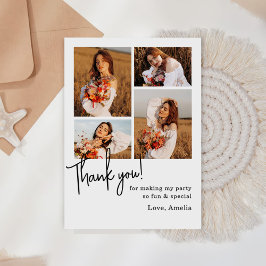 誕生日パーティフォトコラージュ サンキューカード