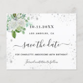 誕生日パーティフローラ白予算の保存日 チラシ (正面)