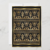 誕生日パーティブラック金ゴールドアールデコヴィンテージ1930 招待状 (裏面)