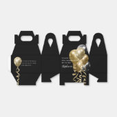 誕生日パーティブラック金ゴールド吹エレガント気球 フェイバーボックス (折り畳みなし)