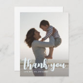 誕生日パーティブルーボーイズありがとうスクリプト写真 ポストカード (正面/裏面)