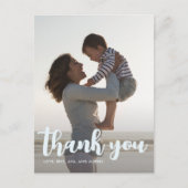 誕生日パーティブルーボーイズありがとうスクリプト写真 ポストカード (正面)